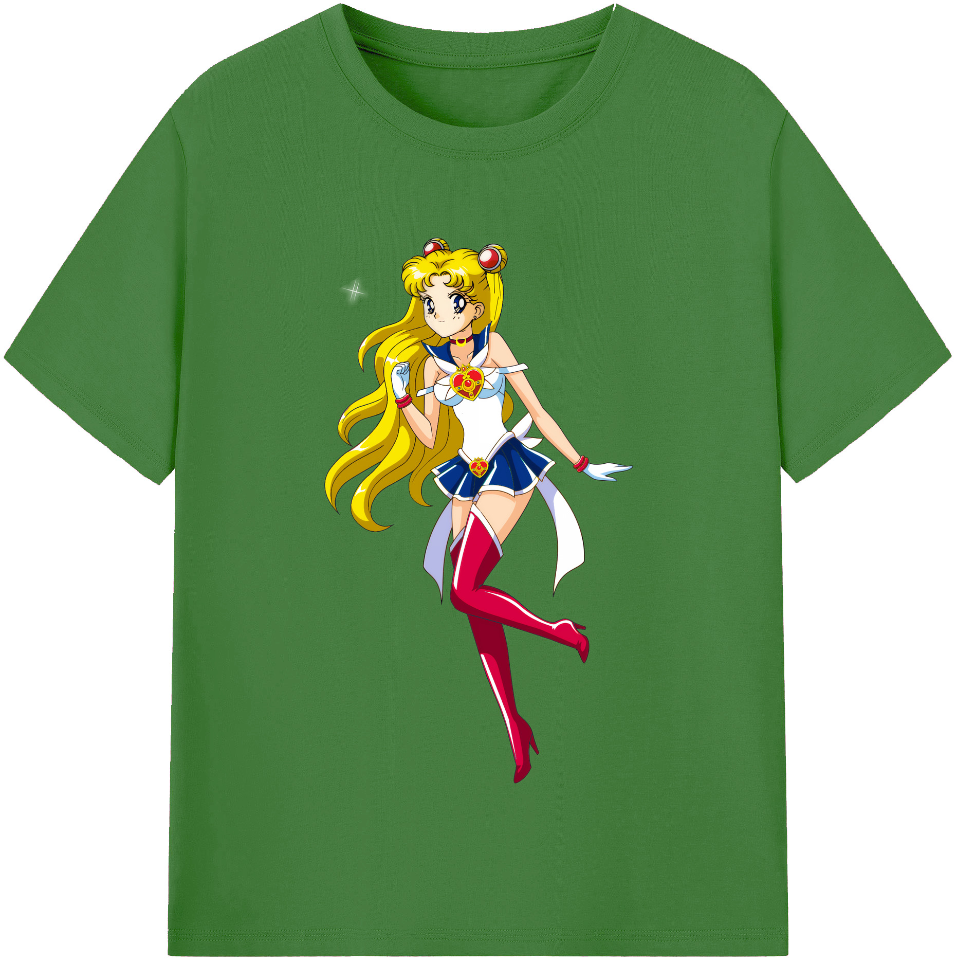 （画像用） 美少女戦士セーラームーン 月野 うさぎ つきの うさぎ Sailor Moon Tsukino Usagi レディースカジュアルプリントTシャツ（綿100％）